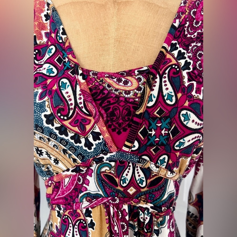 VENUS Fuchsia Belled Sleeve Sundress M - Picture 3 of 9